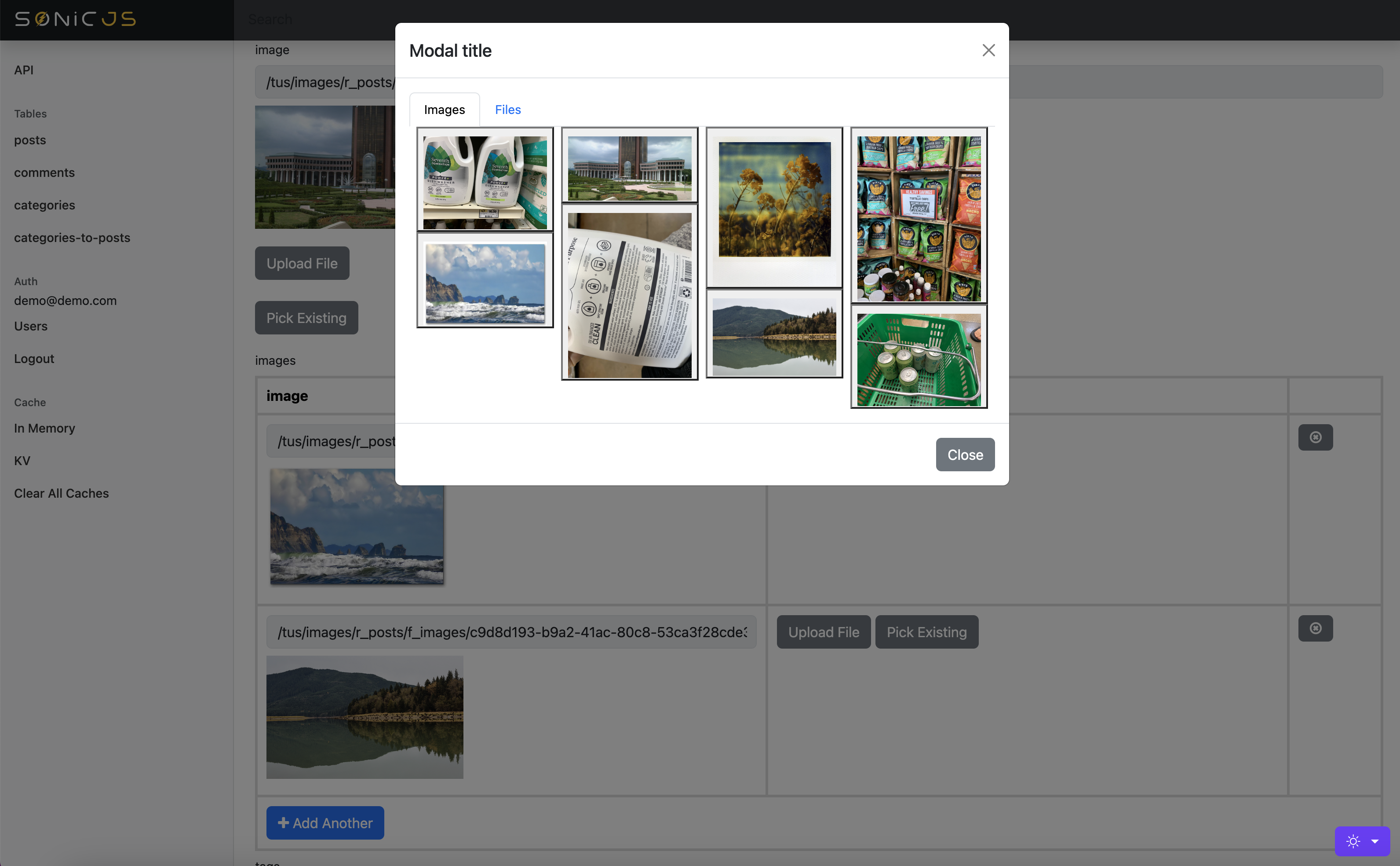 Headless CMS Upload Select Existing Images